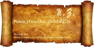 Manojlovits Zoltán névjegykártya